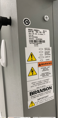 Branson #2000IW, ultrasonic welders, 3300 watts, 2020 - Image 4