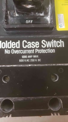 1200 Amps, Westinghouse, 600VAC-250VDC, 3 Pole Breaker - Image 4