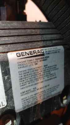 35 KW Generac #SG35, LP/NG generator, 120/208 Volts, 150A, 85.3 Hrs, 2016, AS IS - Image 3
