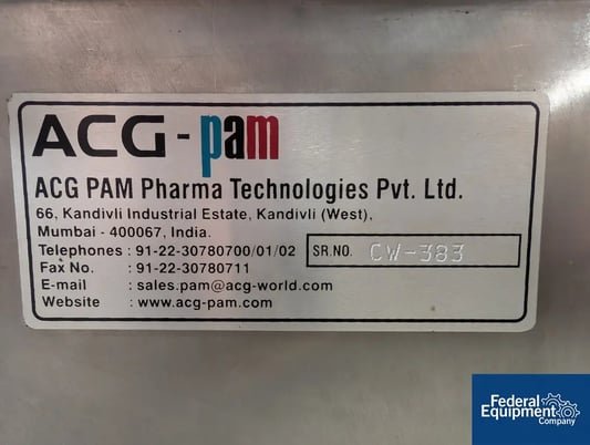 ACG Pam #CW, Checkweigher, w/ A &D scale, feeder, enclosure - Image 2