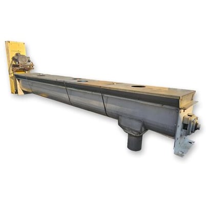 9" diameter x 10' long, Continental, Stainless Steel screw auger conveyor Feeder - Image 1