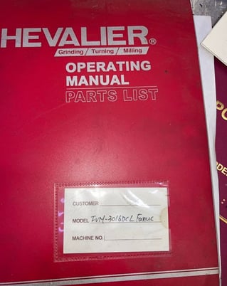 Chevalier #FVM-3016DCL, CNC bridge mill, 32 automatic tool changer, 122" X Travel, 59" Y Travel, 30.7" Z, 6k - Image 8