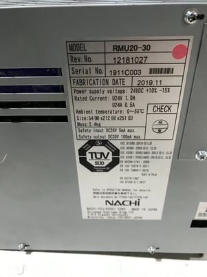 Nachi rmu20-30 plc module used - Image 5
