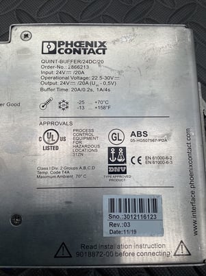 PHOENIX CONTACT QUINT-BUFFER/24VDC/20 Power Supply 2866213 USED - Image 7