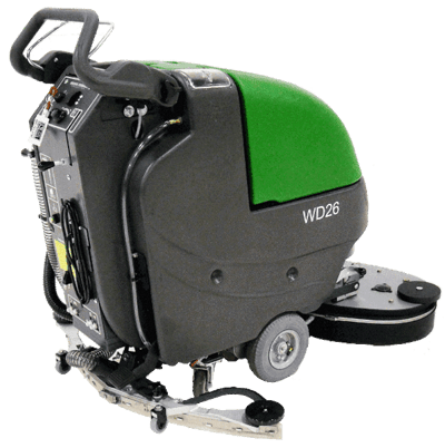 Bulldog #WD26, battery powered, walk-behind floor scrubber, 26" path, disk brushes, new - Image 2