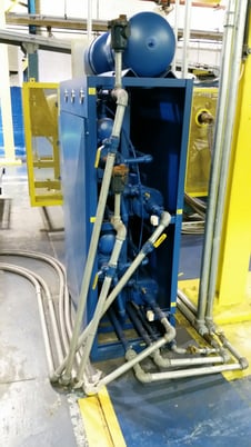 16" x 48" 2-roll vertical roller bearing calender with 6 cooling drums - Image 5