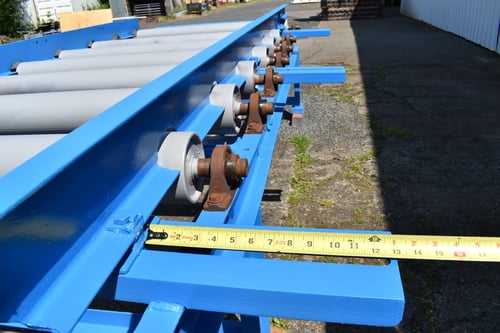 51" wide x 14' long, Powered roll case 14FT, 9 rolls, 51" x 6" diameter, chain drive power rolls - Image 10