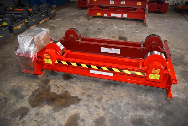 10 Ton, WeldWire #WWSD-10 / WWSI-10, tank turning rolls, steel wheel, new driver / used idler, 6"-13' - Image 3