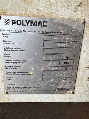 Biesse #Polymac-Akron-840, Edgebander with Pre-Mill, end trim, corner rounder, 230 VAC, 22 kw, 2007 - Image 3