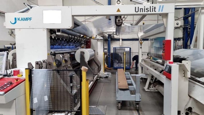 Kampf #Unislit-II, 140" duplex independent arm slitter rewinder, 2600 FPM, 51" unwind diameter, 2019 - Image 2