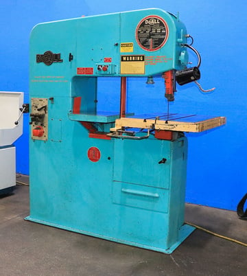 36" x 13" DoAl #3613-1, vertical band saw, 30-5200 RPM, air actuated power table feed, variable speed, DoAll - Image 1