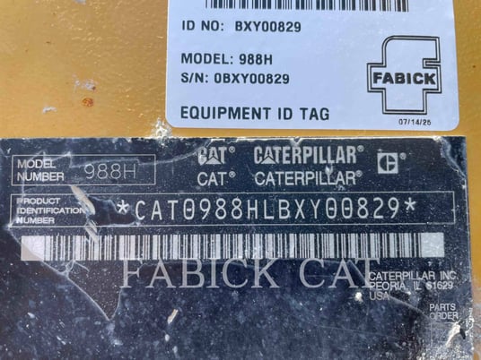 Cat 988H, Wheel Loader, 32683 hours, S/N: BXY00829, 2006 - Image 6