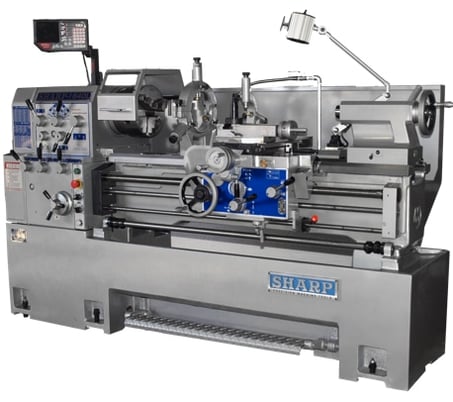 16" x 60" Sharp #1660LV, precision lathe, 8.75" swing over cross slide, 3-jaw 10" chuck, 12" face plate - Image 4