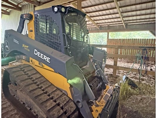 John Deere #333G, track skidder, 100 HP @ 2500 RPM, 30 gallon fuel tank, MH60D mulch head, 2023 - Image 2