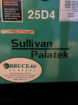 Sullivan-Palatek 25D4J, Rotary Screw Air Compressor, 25 HP, 25134 hours, 2004 - Image 5