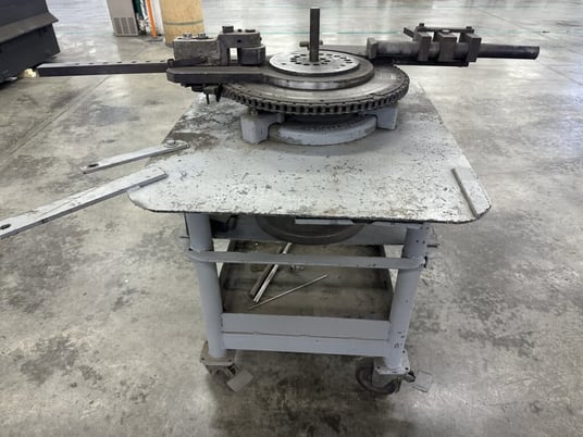 DiAcro #3, manual bender with dies & heavy duty mobile steel table - Image 3