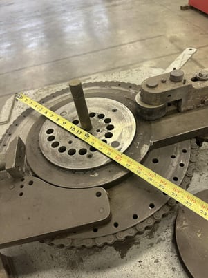 DiAcro #3, manual bender with dies & heavy duty mobile steel table - Image 6