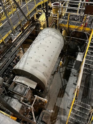 Outotec, regrind ball mill 2m x 3.4m with gear reducer & 160 KW motor - Image 1