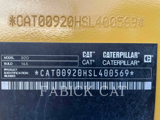 Cat 920-14, Wheel Loader, 1969 hours, S/N: SL400569, 2021 - Image 6