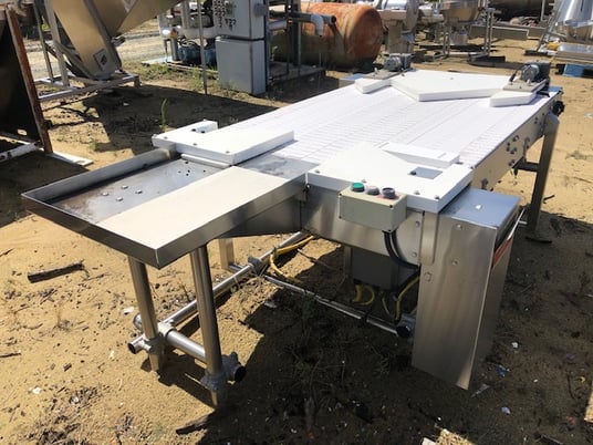 41" w x 72" l fp d, Bi-Flow Conveyor, w/(2) 7.5" width, (2) 6" width & (4) 3.5" width Slat Conveyors, (2) - Image 1