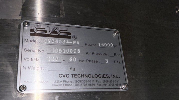 CVC #CVC6034-PA, Chuck Capper, 16 kW, 110 V - Image 9