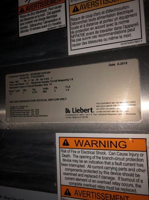 Liebert #MCS028E1ADS340, Microchannel Single Fan Condenser, 600 psig, 460 V, 0.75 HP, 2015 - Image 2