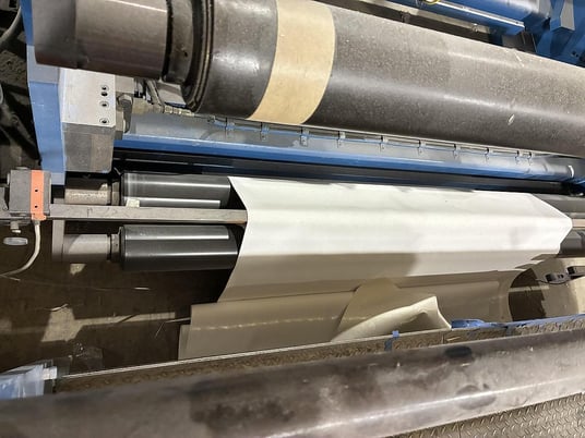 Deacro #DA-653, 63" wide duplex cantilevered slitter rewinder, edge guiding, pnematic braking - Image 8