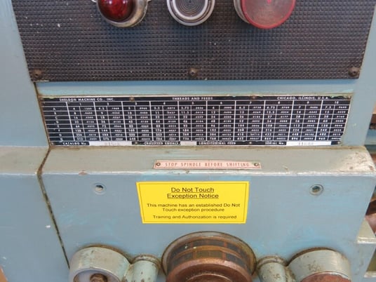 15" x 40" Sheldon #R-15, lathe, 2-1/4" bore, 1250 RPM, AcuRite digital read out, tailstock, Buck Adjust-Tru - Image 3
