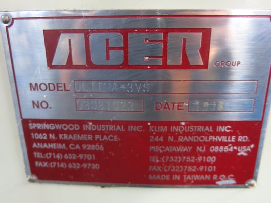 Acer #3VS, variable speed Milling Machine, w/DRO, 9" x 42" - Image 7