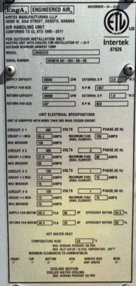 Engineered Air Airtex #LM46C/C, LOT of 7 Containerized Outdoor Air Handling Unit, 40,000 CFM, 40"/44" fans - Image 2