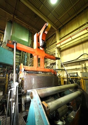 60000 lb. Sesco #12-1042, 54" cradle straightener servo feed line, .562"Thickness, 72" OD - Image 5