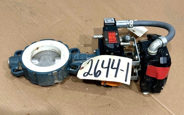 4" Ebro DN100 PN16 Z011-A, type EB5.1SYD, butterfly valve, 90 psi, 6" flange, 2" thick inlet to outlet - Image 2