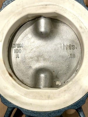 4" Ebro DN100 PN16 Z011-A, type EB5.1SYD, butterfly valve, 90 psi, 6" flange, 2" thick inlet to outlet - Image 5