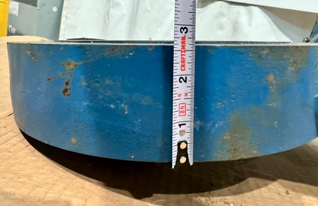 8" Dezurik, manual knife gate valve, Stainless gate, carbon steel body, unused - Image 7