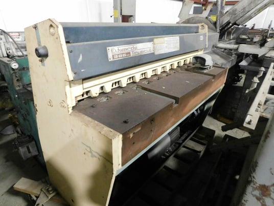 10 gauge x 4' Edwards #3.25/1250, electro-mechanical shear, 24" manual back gauge, 1985 - Image 2