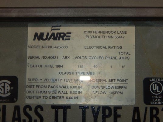 Nuaire Biosafety Cabinet - Image 2