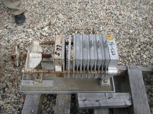 7" Aluminum Plate and Frame Filter Press, 2-Eye S Chambers w/Spare Plates - Image 1