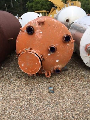 750 gallon DeDietrich #VT-750, Glass Lined Tank, Vertical, 48" diameter x 60" straight side, 50 psi/FV @ - Image 3