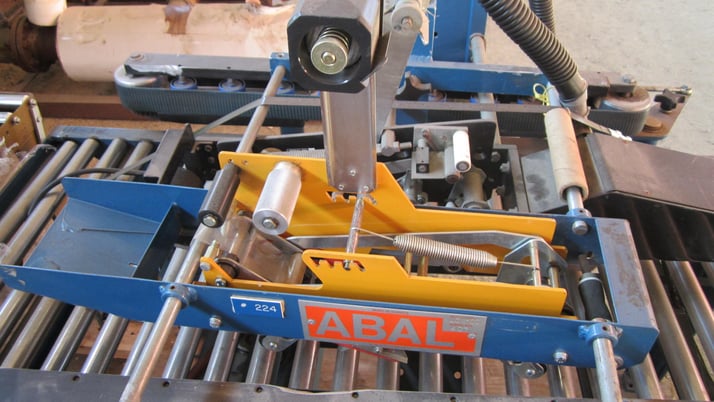 Abel #502, Case Sealer, Top Seal, Adjustable Height, 22" Wide Track, w/66" Long Roller Conveyor - Image 4