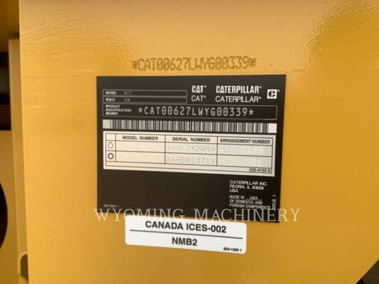 Caterpillar 627, Wheel Tractor Scraper, 12 hours, S/N: WYG00339, 2025 - Image 6