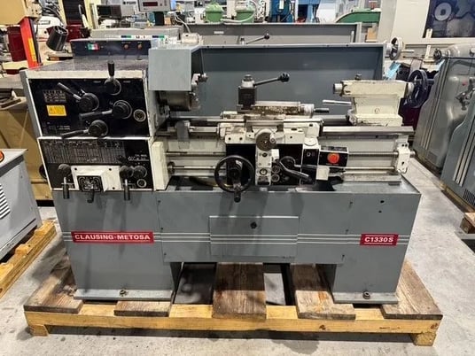 13" x 30" Clausing Metosa #C1330S, engine lathe, 8" Bison 3-jaw chuck, 1.5" bore, 5 HP, 2000 RPM, D1-5 Camlock - Image 2