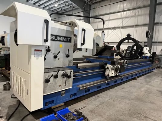 47" x 240" Summit #47-9x240, hollw spindle lathe, 25" 3-jaw chuck, 9" bore, A2-15, Newall 2-Axis digital read - Image 5