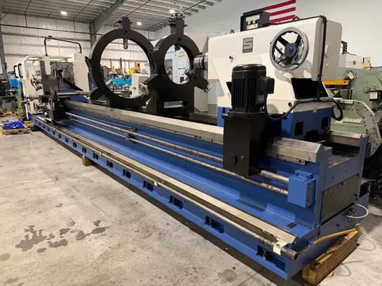 47" x 240" Summit #47-9x240, hollw spindle lathe, 25" 3-jaw chuck, 9" bore, A2-15, Newall 2-Axis digital read - Image 6