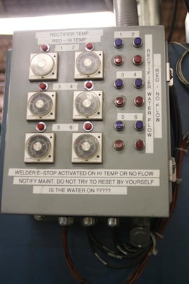 264 KVA Federal, rotary seam welder, 10" wheel, 6" air operated roller bearing, 440 V. - Image 7