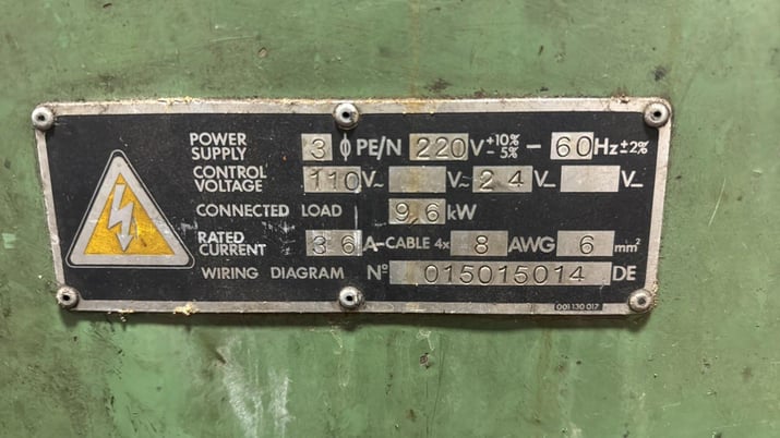 20" X 80" Nardini #SZ-2080T, Engine Lathe, 12 HP, 3" bore - Image 4