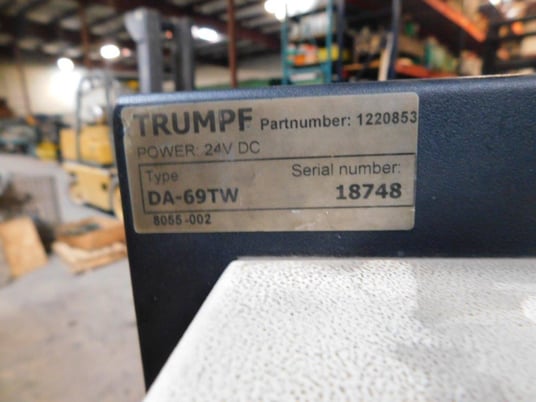 93 Ton, Trumpf #V85, press brake, Delem CNC Control, 6.8'OA, 6-Axis back gauge, 7.5 KW, 2005 - Image 8