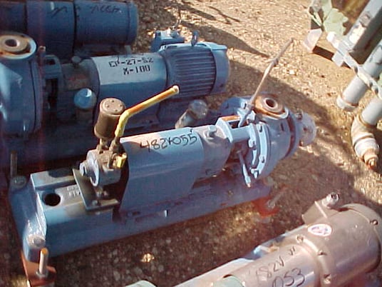 Goulds #3198, Centrifugal Pump, Teflon-Lined, 1.5 x 3" Size, 6.25" diameter Impeller, On Base, No Motor - Image 1