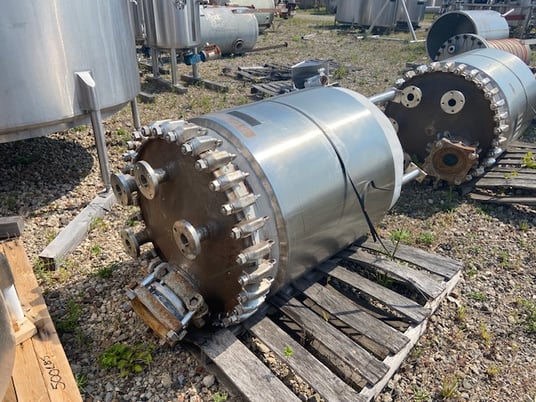 120 gallon Pfaudler, Glass Lined Jacketed Tank, 30" diameter x 33" straight side, 100 psi/FV @ 360&deg;F - Image 5