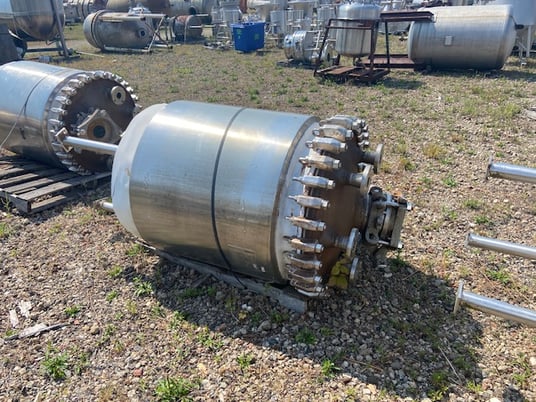 120 gallon Pfaudler, Glass Lined Jacketed Tank, 30" diameter x 33" straight side, 100 psi/FV @ 360&deg;F - Image 9