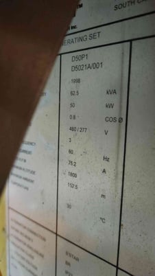 50 KW Caterpillar Olympian #D50P1, Diesel Generator, 480/277 V, 1 & 3PH, 110.8 Hrs, AS-IS - Image 5